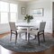 Homeroots 8' Taupe Brown And Silver Round Abstract Washable Indoor Outdoor Area Rug 617373 - alternate 4