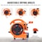 Vevor Floor Blower Fan Air Mover 1000 CFM 3-Speed 1/4 HP Floor Carpet Dryer VV-FXZGFJ1450 - alternate 5