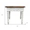Homeroots 24" Ivory And Brown Distressed Solid Wood Square End Table 488539 - alternate 3