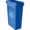 Rubbermaid Commercial Slim Jim Recycling Container w/Venting Channels, Plastic, 23 gal, Blue FG354007BLUE - alternate 1