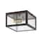 Jonathan Y Grayson 8" 1-Light Farmhouse Industrial Square Iron/Glass Case LED Flush Mount, Oil Rubbed Bronze/Bra JYL9553D - alternate 4