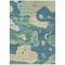 Homeroots 8' X 10' Teal Blue Ivory And Beige Abstract Washable Indoor Outdoor Area Rug 630612 - alternate 5