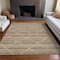 Homeroots 10' X 14' Taupe And Brown Geometric Washable Indoor Outdoor Area Rug 610732 - alternate 6