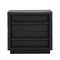 Homeroots 26" Black Two Drawers Solid Wood Nightstand 549966 - alternate 5