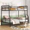 Homeroots Black Full XL Over Queen Contemporary Metal Bunk Bed 590295 - alternate 2