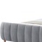 Homeroots Gray Solid Wood King Tufted Upholstered Velvet Bed Frame 544851 - alternate 5