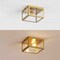 Jonathan Y Grayson 8" 1-Light Farmhouse Industrial Square Iron/Glass Case LED Flush Mount, Brass Gold JYL9553C - alternate 5
