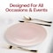 Smarty Had A Party Pink with Gold Organic Round Plastic Dinnerware Value Set (120 Dinner Plates+120 Salad Plates), 240PK 930PGVP-CASE - alternate 7