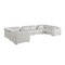 Homeroots Light Gray Italian Leather Power Reclining U Shaped Eight Piece Corner Sectional With Console 632566 - alternate 1