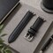 Elegani Leather Band Compatible with Apple Watch 40mm, Black, Silver, Black, Rose Gold, Yellow Gold Buckle QRPLLS-BLK-40 - alternate 4