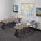 Regency Cain T-Base Training Seminar Table W/ 3 M Stack Chairs, 84 in W, 24 in L, Noble Oak MTRCT8424NO47GY - alternate 4