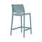 Homeroots Set of Four 26" Baby Blue Heavy Duty Plastic Low Back Outdoor Counter Height Bar Chairs 565366 - alternate 4