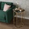 Homeroots 24" Gold And Black Glass Free Form End Table 488924 - alternate 3