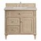 James Martin Vanities Lorelai 36" Single Vanity, Whitewashed Oak, w/ 3 CM Siberian Silestone Top 424-V36-WWO-3SFR - alternate 1
