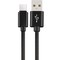 Sanoxy Braided USB-A-USB Type C Fast Charging Data Sync USB-C to USB-A 2.0 Cable 10ft Black SNX-CABLE5 - alternate 3