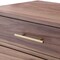 Homeroots 24" Gold And Wood Brown End Table With Three Drawers 544082 - alternate 5