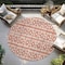 Homeroots 8' Salmon And Ivory Round Geometric Washable Indoor Outdoor Area Rug 613803 - alternate 2