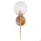 Vaxcel Olson 1 Light Brass Mid-Century Modern Wall Sconce Clear Globe Glass W0353 - alternate 6