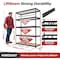 Homedant 5-Tier Boltless Heavy Duty Metal Shelving Unit, 47.7"W x 18.2"D x 71.3"H, Black 805902 - alternate 4