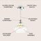 Jonathan Y Hampton 9.4 in. Adjustable Iron/Glass Pharmacy LED Pendant, Chrome JYL1104A - alternate 5