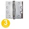 Global Door Controls 4.5 in Leaf W x 4.5 in Leaf H, Bright Chrome CP4545BBNRPUS26-3 - alternate 1
