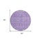 Homeroots 8' Plum And Lavender Round Floral Washable Indoor Outdoor Area Rug 604679 - alternate 4