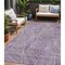 Homeroots 5' X 8' Purple And Ivory Geometric Washable Indoor Outdoor Area Rug 594804 - alternate 1