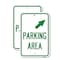 Signmission Parking Area with Upper Right Arrow, 18'' X 24'' 2 Signs, Heavy Gauge Aluminum, 2PK A-1824-2PACK-23463 - alternate 1