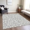 Homeroots 9' X 12' Silver And Ivory Geometric Washable Indoor Outdoor Area Rug 599314 - alternate 5