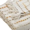 Homeroots 50" X 60" Cream Kantha Cotton Striped Throw Blanket with Embroidery 516630 - alternate 4