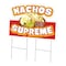 Signmission Nachos Supreme Die Cut Yard & Stake outdoor plastic coroplast window, C-DC-2436-DS-Nachos Supreme19 C-DC-2436-DS-Nachos Supreme19 - alternate 1
