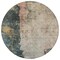 Homeroots 8' Taupe Blue And Lavender Round Abstract Washable Indoor Outdoor Area Rug 606082 - alternate 7