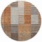 Homeroots 8' Chocolate And Gray Round Striped Washable Indoor Outdoor Area Rug 581703 - alternate 5