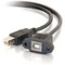C2G 1ft Panel-Mount USB 2.0 B Female to B Male Cable 28071 - alternate 1