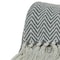 Homeroots Handloomed Dark Gray Cotton Throw Blanket with Tassels 476200 - alternate 4