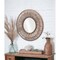 Homeroots 32" Brown Round Accent Mirror 524079 - alternate 1