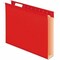 Pendaflex Extra Capacity Reinforced Hanging File Folders, 2" Capacity, Letter Size, 1/5-Cut Tabs, Red, 25PK PFX4152X2RED - alternate 1
