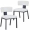 Leisuremod Teres Leather Dining Chair, Steel Legs & Poplar Wood Core, 2PK TC19W2 - alternate 1