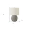 Homeroots 20" Gray Concrete Round Table Lamp With Ivory Drum Shade 545813 - alternate 5