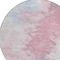 Homeroots 8' Blush Ivory And Blue Round Abstract Washable Indoor Outdoor Area Rug 617391 - alternate 4