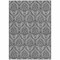 Homeroots 3' X 5' Gray Damask Washable Non Skid Indoor Outdoor Area Rug 563874 - alternate 5
