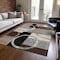 Homeroots 3' X 5' Pewter Gray And Black Geometric Washable Indoor Outdoor Area Rug 612587 - alternate 4