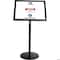 M&T Displays 18x24 Inch Universal Poster Showboard, Lockable Pedestal Menu Holder Aluminum Black UCUS1B0018X2000 - alternate 3