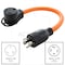 Ac Works 1.5FT L14-20P 20A 4-Prong Locking Plug to 30A RV Generator Adapter RVL1420TT-018 - alternate 4