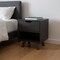 Homeroots 19" Black Wood One Drawer Nightstand 530198 - alternate 7