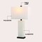 Jonathan Y Tiggie 27" Contemporary Modern Alabaster Rectangular LED Table Lamp, White Alabaster/Black JYL2009B - alternate 3