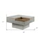 Homeroots 32" Gray Cement Square Distressed Pedestal Coffee Table 572274 - alternate 5