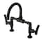 Kingston Brass Bridge Bathroom Faucet with Brass Pop-Up, Matte Black KS2170TKL - alternate 1