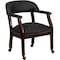 Flash Furniture Traditional Luxurious Conference Chair, Black Back, 24 in W 27" L 31-1/2" H, Upholstered Straight B-Z100-LF-0005-BK-LEA-GG - alternate 1