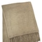 Homeroots 50" X 67" Sand Cotton Blend Woven Throw Blanket with Fringe 632913 - alternate 4